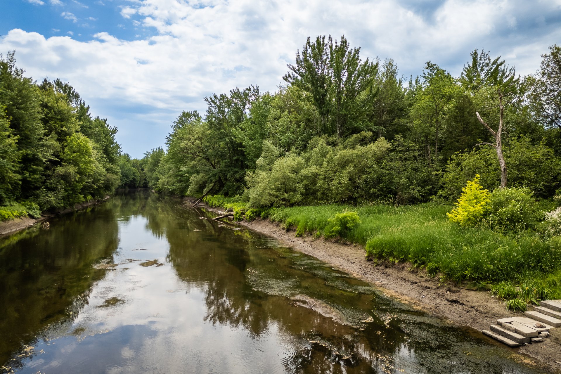 Accès au plan d'eau
